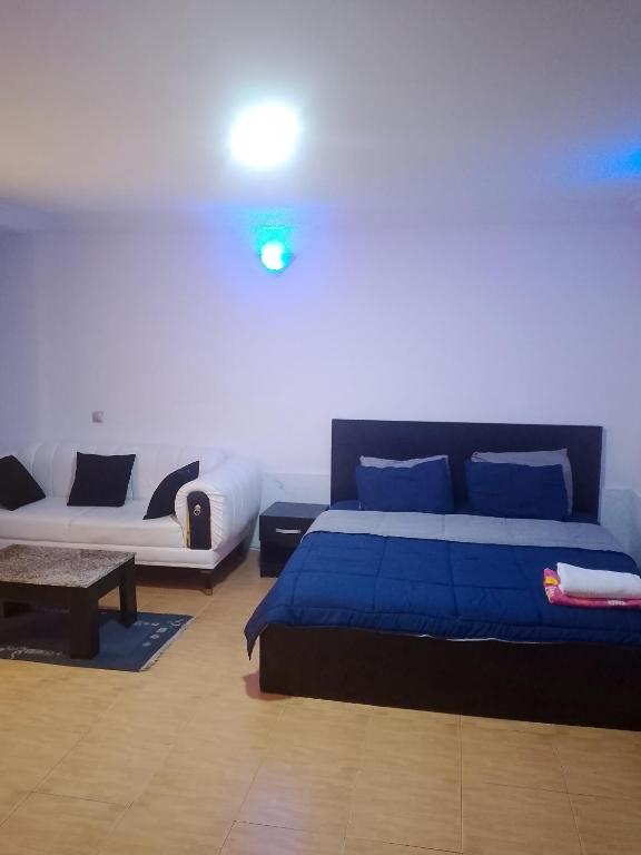 Ένα ή περισσότερα κρεβάτια σε δωμάτιο στο Short let apartments Lekki Ajah Lagos