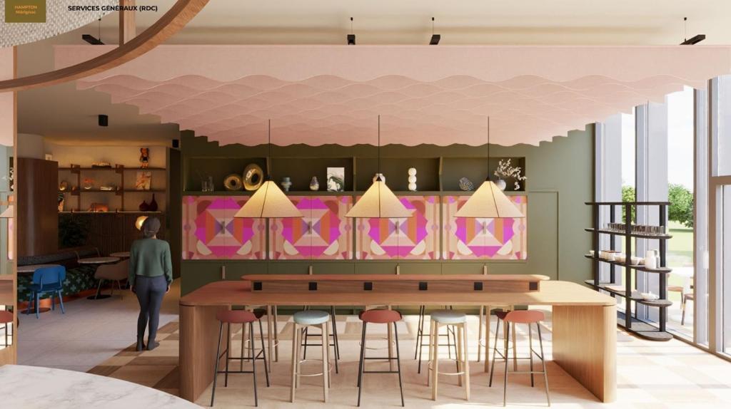 Χώρος καθιστικού στο Hampton by Hilton Bordeaux Merignac Airport