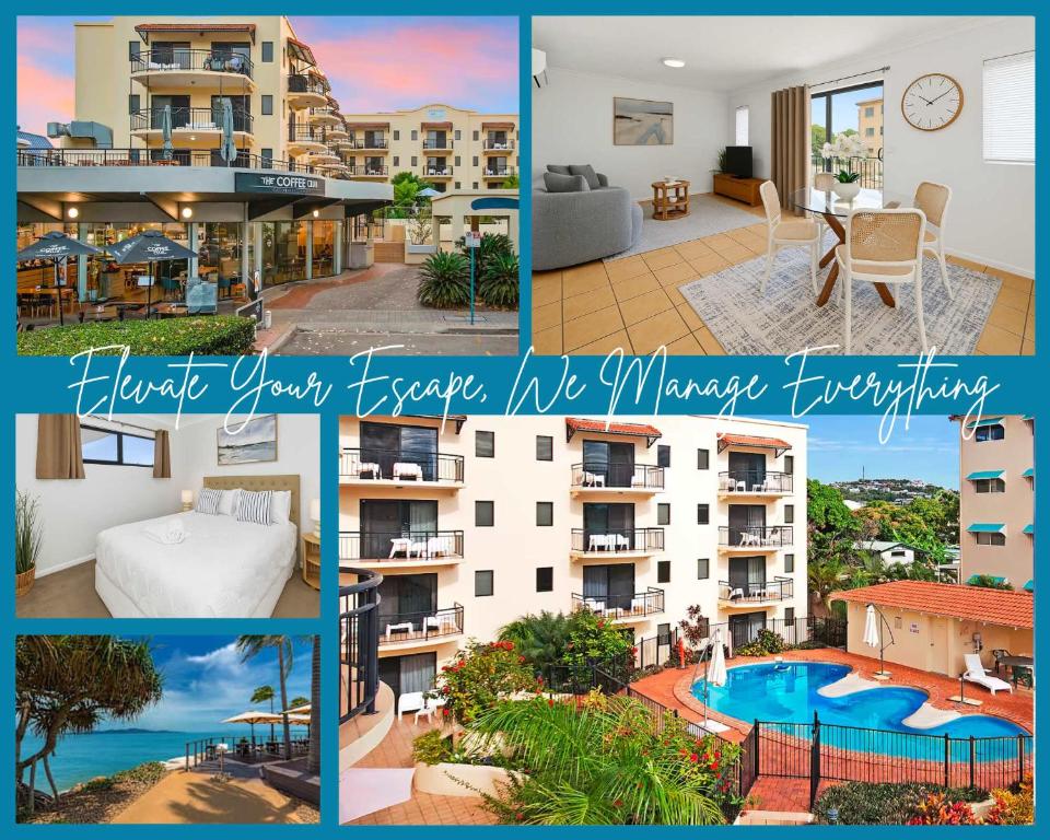 een collage van foto's van een hotel bij Beachfront Bliss - At the Heart of It ALL in Townsville
