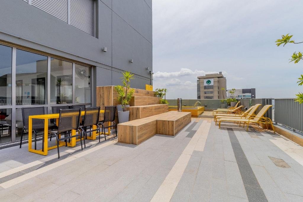 Bygningen som feriehuset ligger i