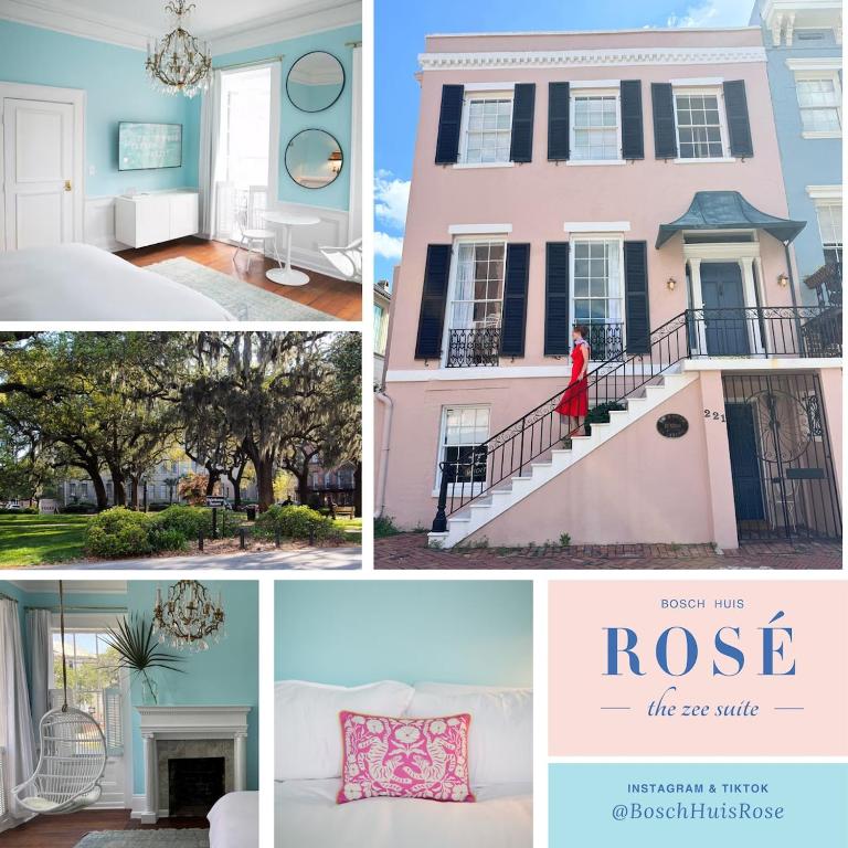 a collage of pictures of a house at Bosch House Rosé - Zee Suite in Savannah