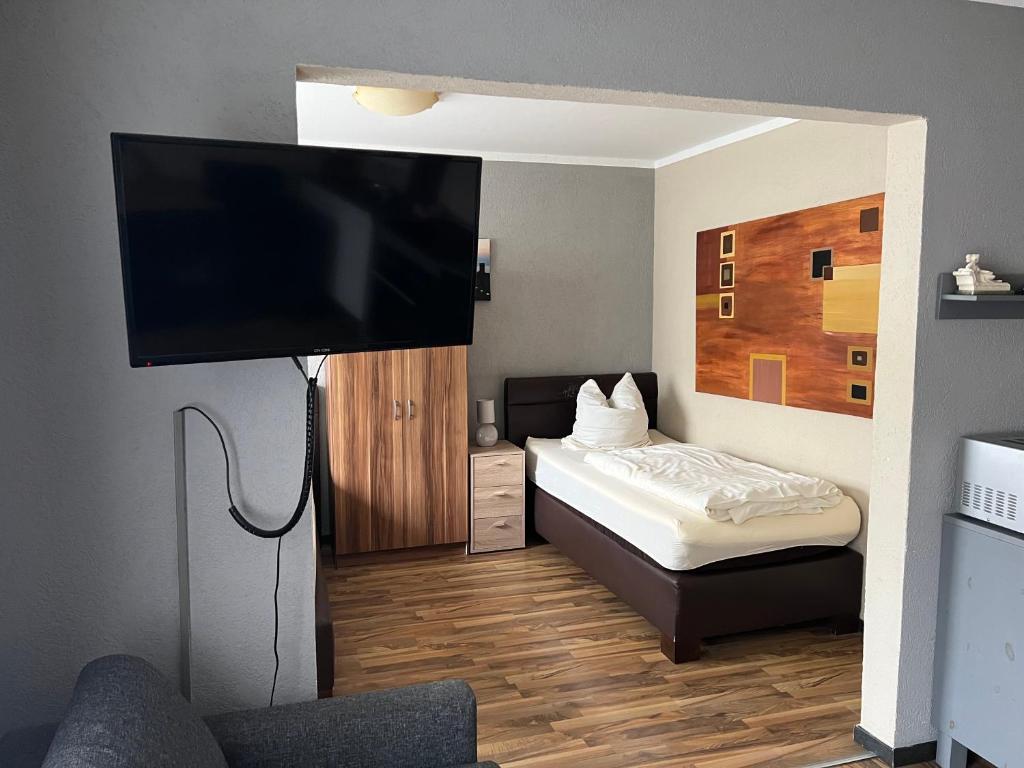 Postel nebo postele na pokoji v ubytování Appartement am Löhner Bahnhof