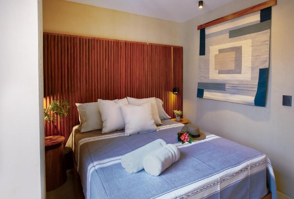 Ένα ή περισσότερα κρεβάτια σε δωμάτιο στο New! Bamboo Nama