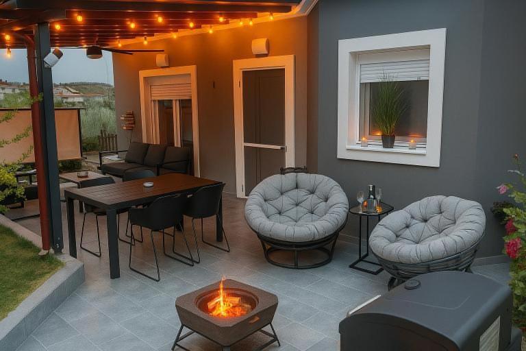 Posezení v ubytování Sountou home