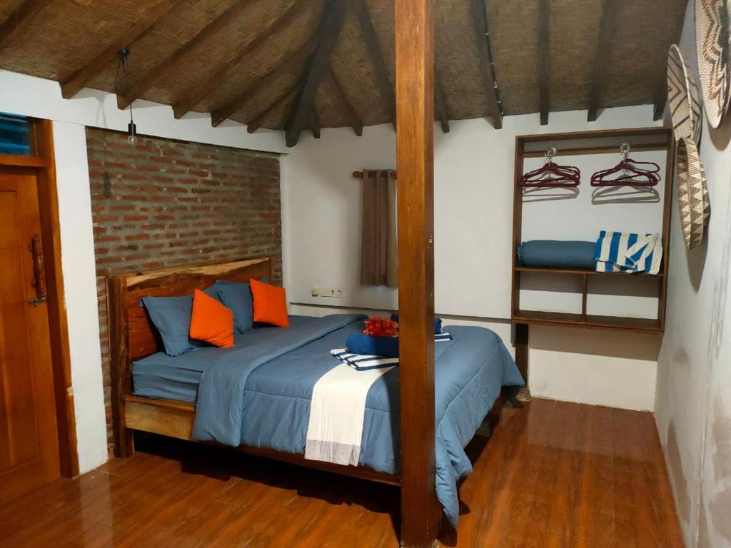 Ένα ή περισσότερα κρεβάτια σε δωμάτιο στο Ardi Beltza Villa