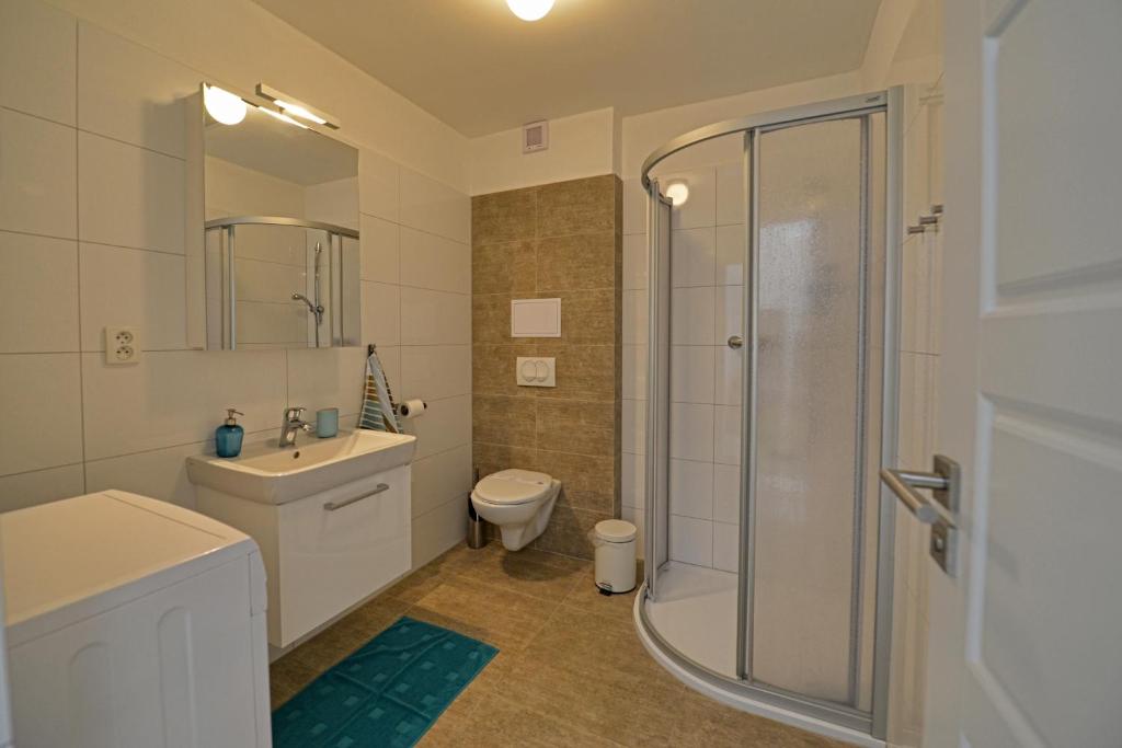 Koupelna v ubytování Apartmány Belveder