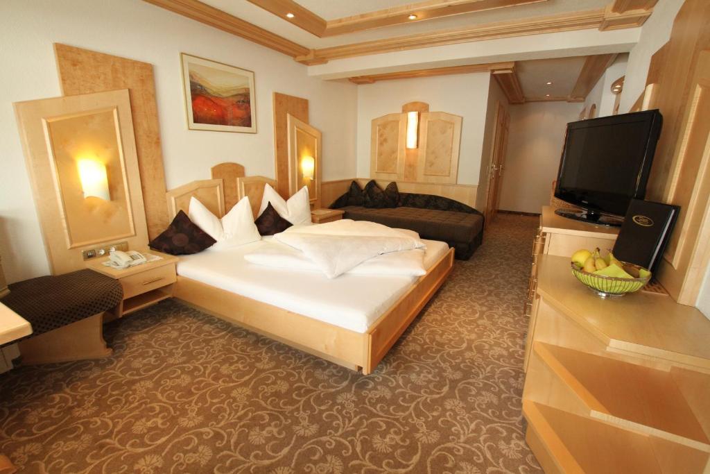 TV a/nebo společenská místnost v ubytování Alphotel Garni Salner