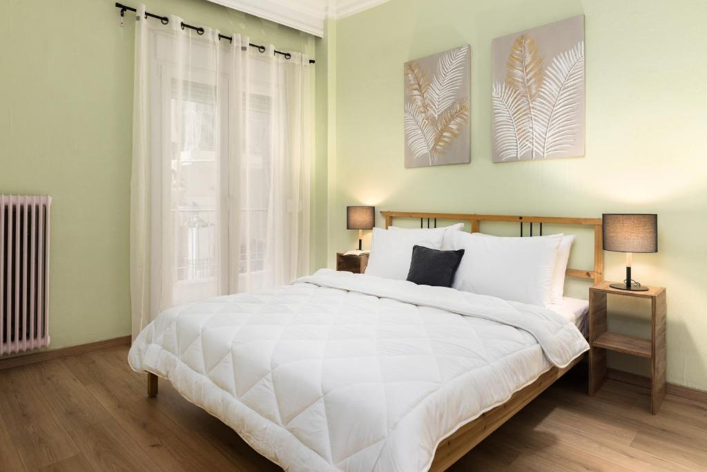 Postel nebo postele na pokoji v ubytování Houseloft Thess City Nest