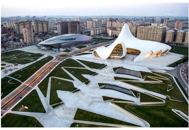 a view of a large building in a city at Will Hotel in Baku