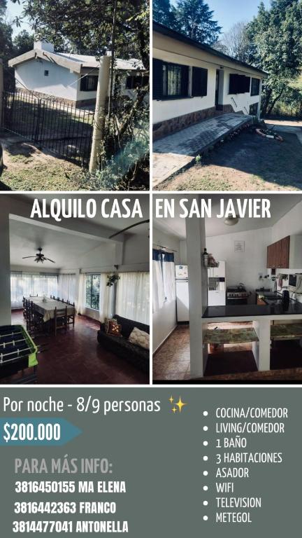 a collage of three pictures of a house at Davolio Hosting in Yerba Buena