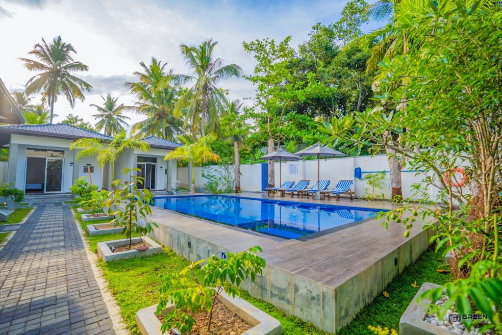 an image of a villa with a swimming pool at Downsouth Cabanas in Habaraduwa