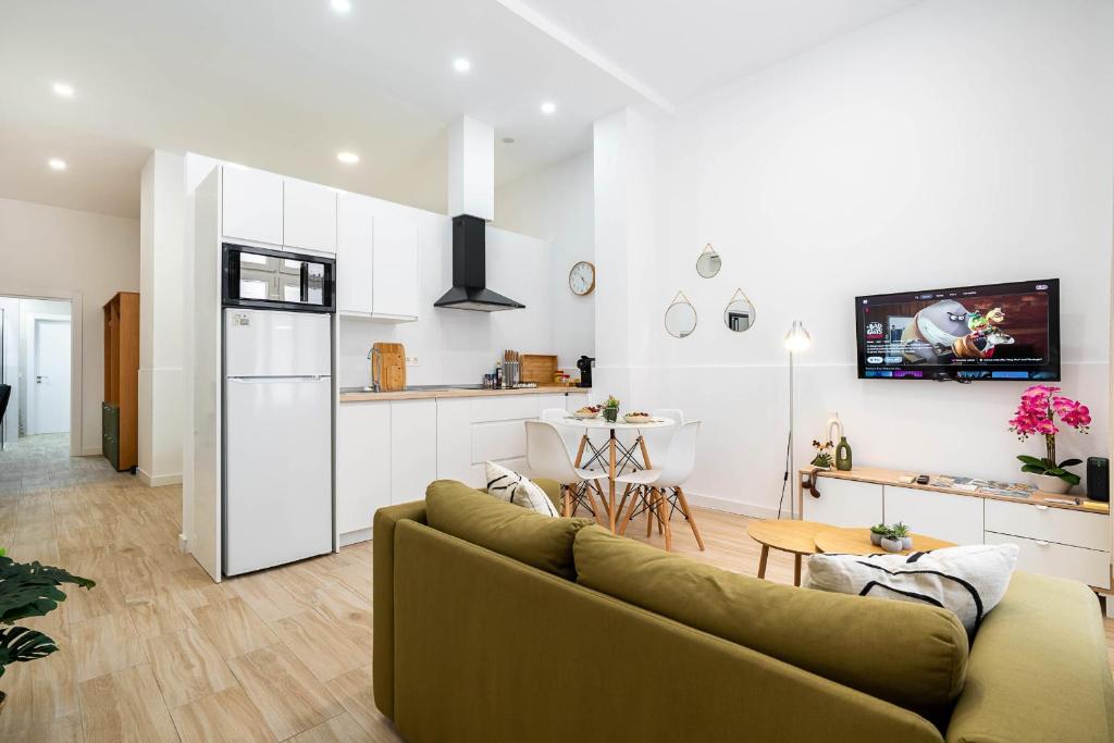 Kuchyň nebo kuchyňský kout v ubytování Elegante loft en Almería con zona de trabajo