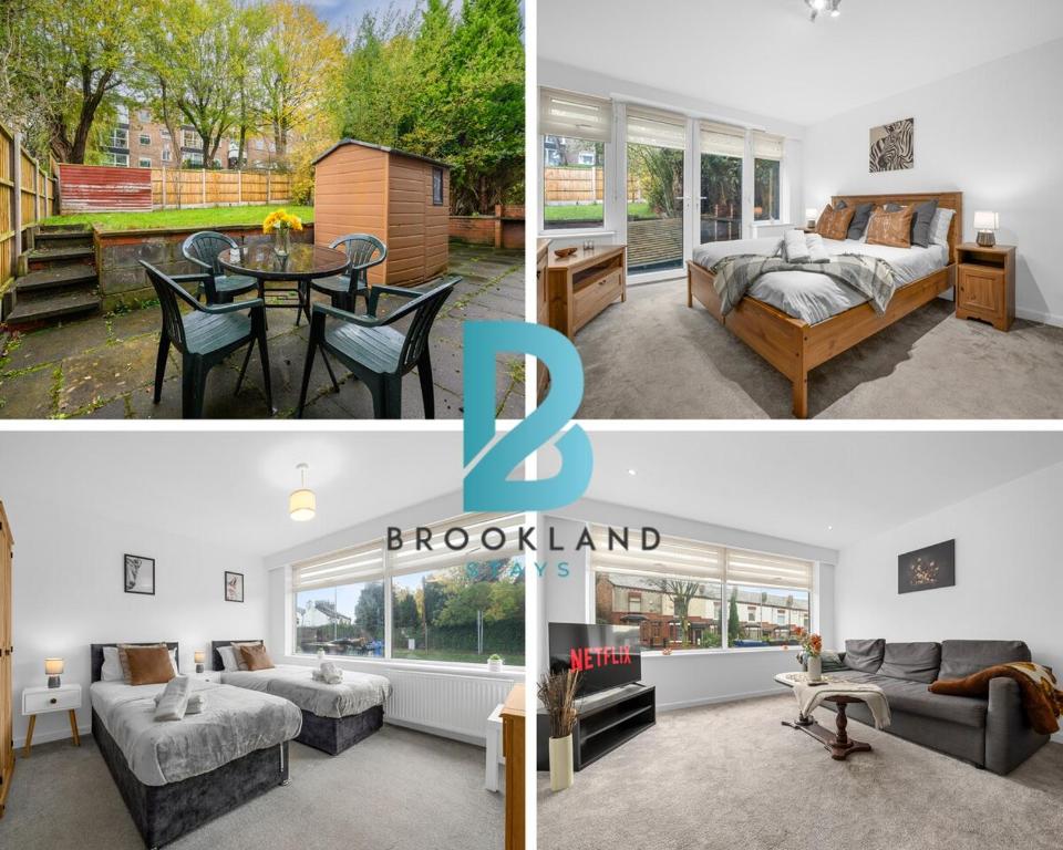 En eller flere senge i et værelse på Two Bedroom House by Brookland Stays Serviced Accommodation Short Lets Middleton with Free WiFi