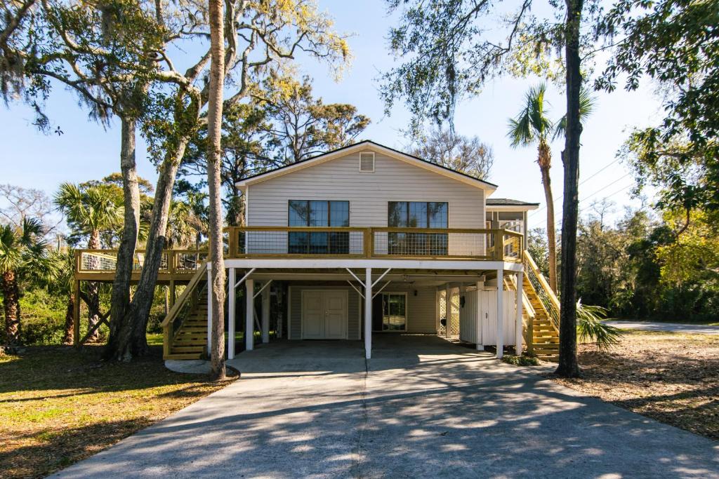 Bygningen som feriehuset ligger i