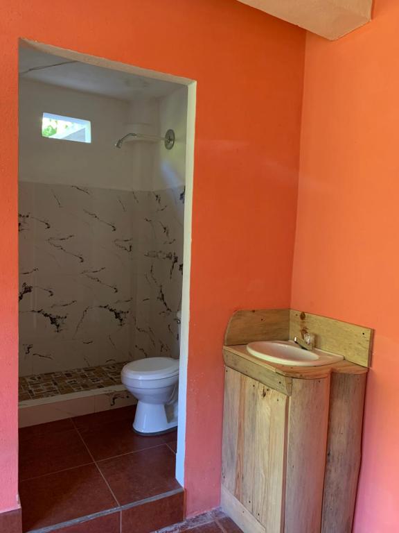 Koupelna v ubytování Hostal Xeabaj La Cascada