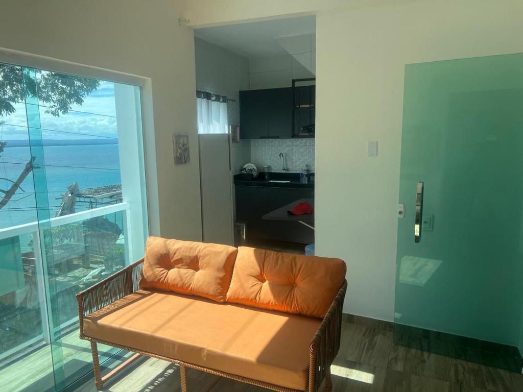 Posezení v ubytování vista mar e por do sol- morro de sao paulo