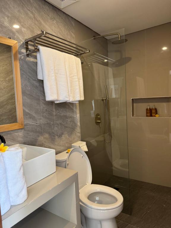 Koupelna v ubytování DAshoka guest house