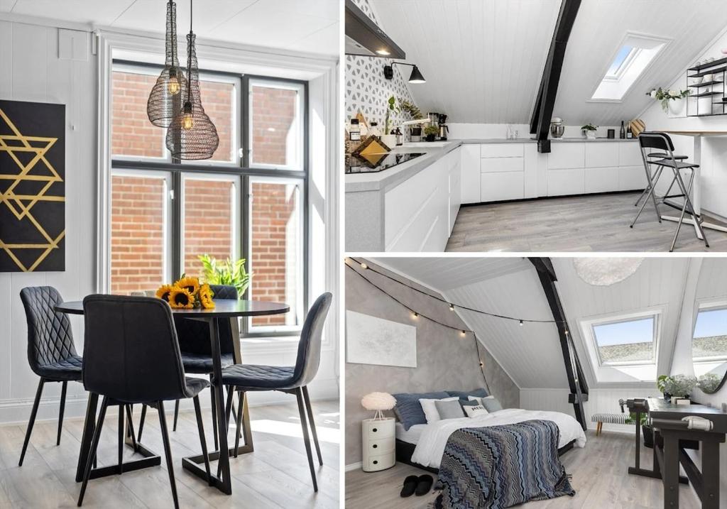 Η κουζίνα ή μικρή κουζίνα στο Porsgrunn city center - modern apartment with garage