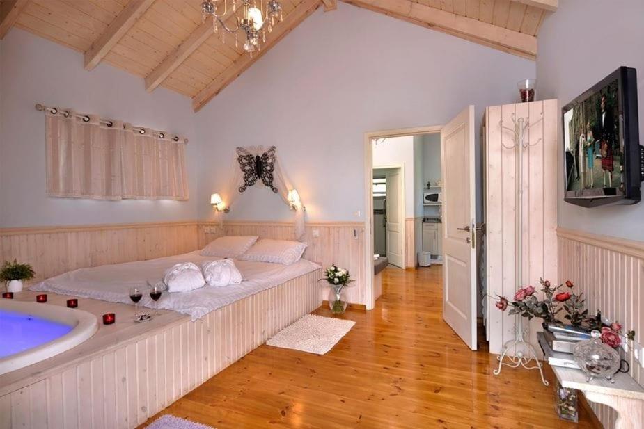 TV a/nebo společenská místnost v ubytování צימר חן בחד נס