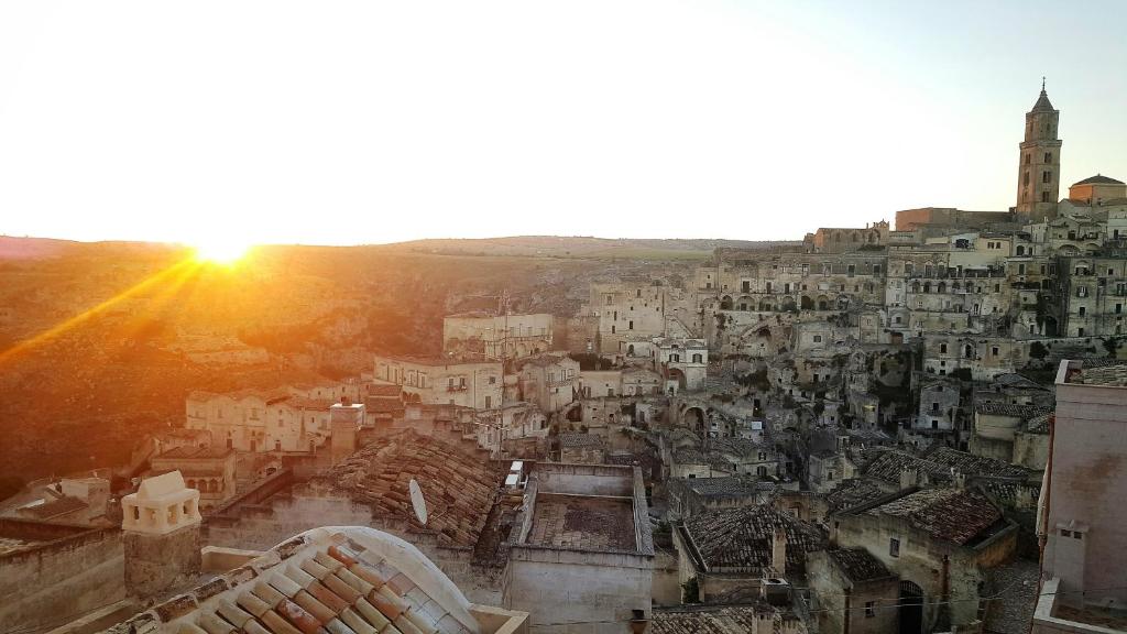 Nespecifikovaný výhled na destinaci Matera nebo výhled na město při pohledu z bed and breakfast
