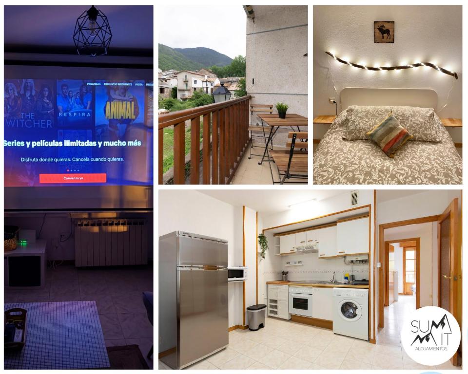 Kuchyň nebo kuchyňský kout v ubytování Treparriscos Home l Cine en casa l WIFI l Vistas