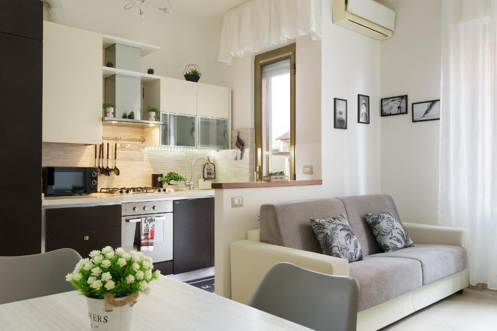 Η κουζίνα ή μικρή κουζίνα στο Bilocale moderno a Bollate vicino a Fieramilano e Milano Ice Park