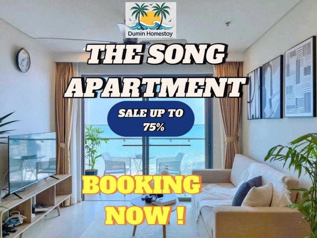 a saving apartment sale up to floodingnov in a living room at The Song Apartment 5 Stars Vung Tau - Căn Hộ Du Lịch 5 Sao Cạnh Biển - DUMIN HOMESTAY in Vung Tau