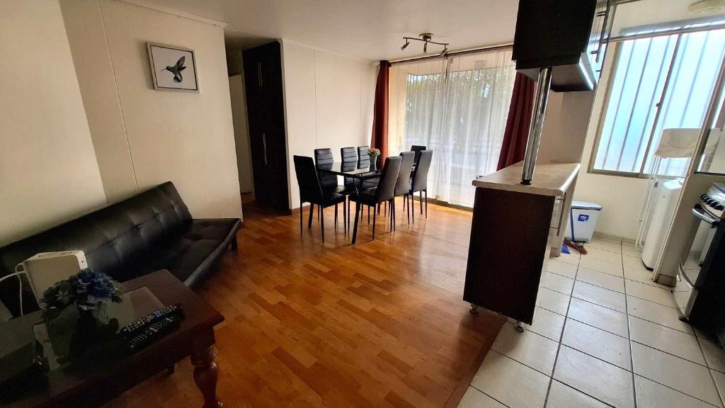 Kuchyň nebo kuchyňský kout v ubytování D12-6 Depto vista al mar.