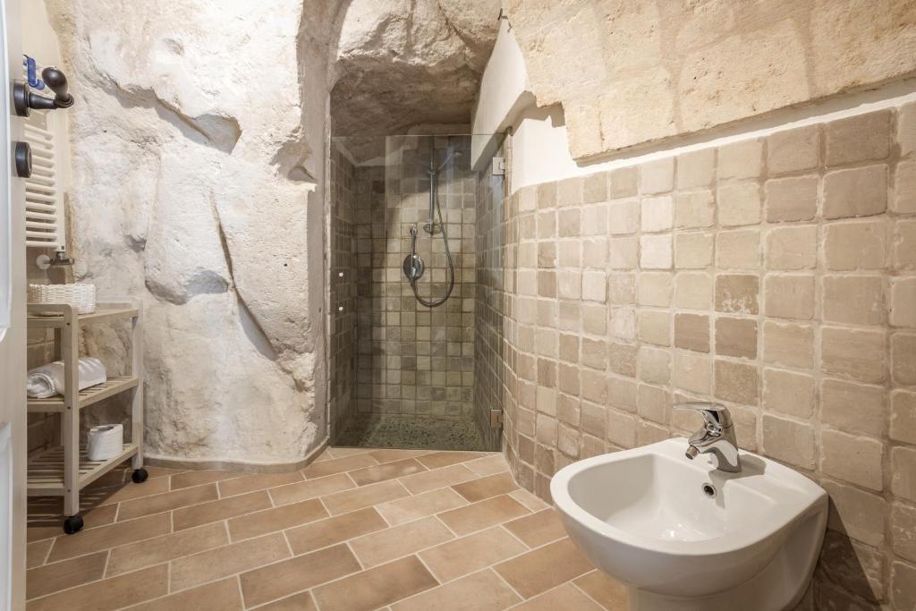 Koupelna v ubytování Casamata Matera