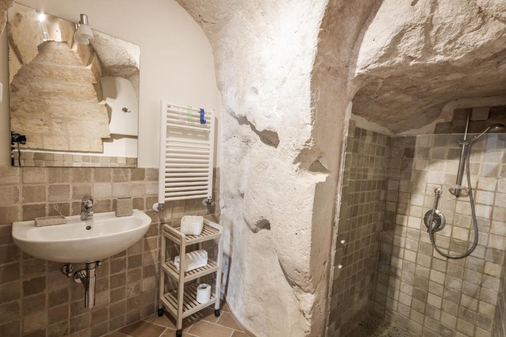 Koupelna v ubytování Casamata Matera