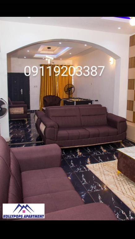 Χώρος καθιστικού στο KOLLYPOPS Apartments