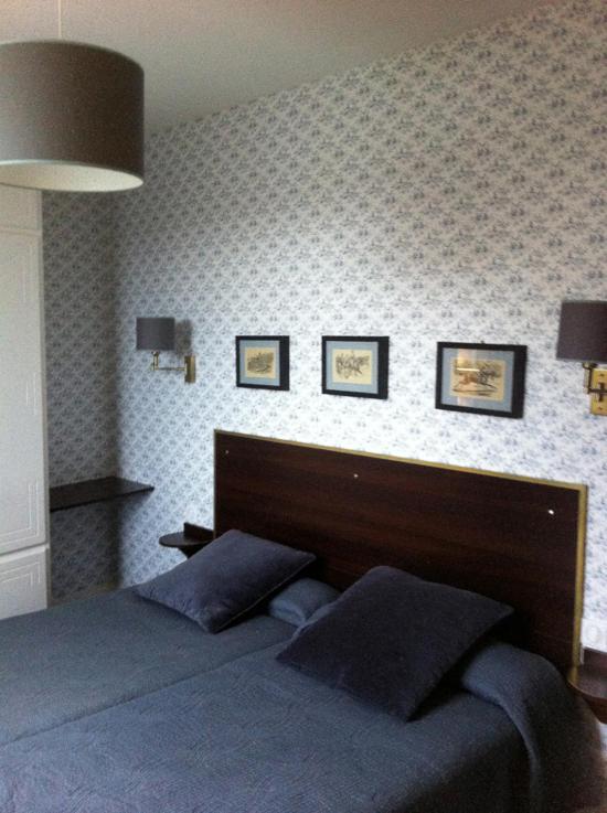 Postel nebo postele na pokoji v ubytování Logis Terrasse Hôtel