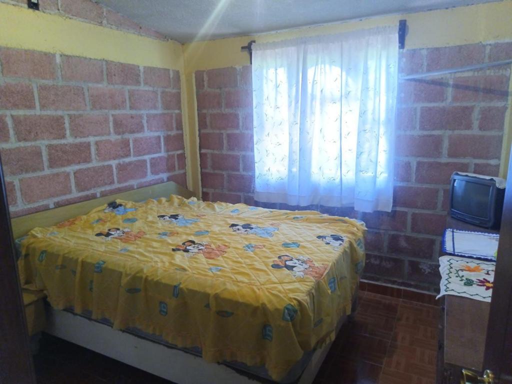Postel nebo postele na pokoji v ubytování Cabaña Jilotepec, ALDEA el corazon de la montaña de 2 habitaciones