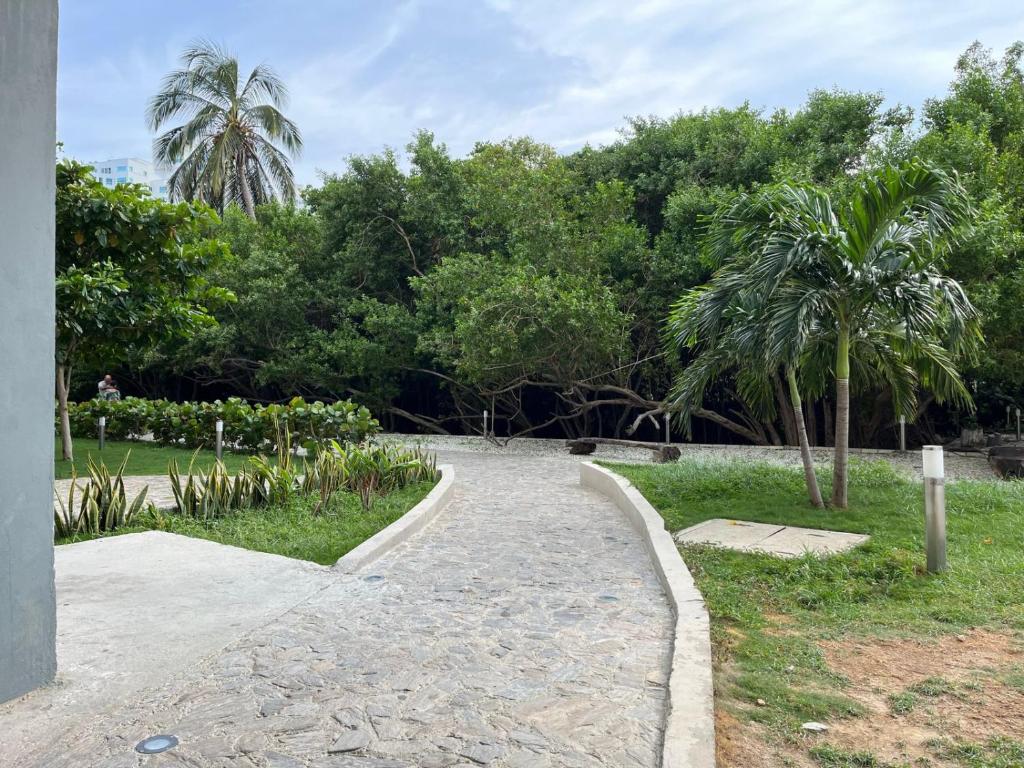 Zahrada ubytování Salida directa a la playa T1