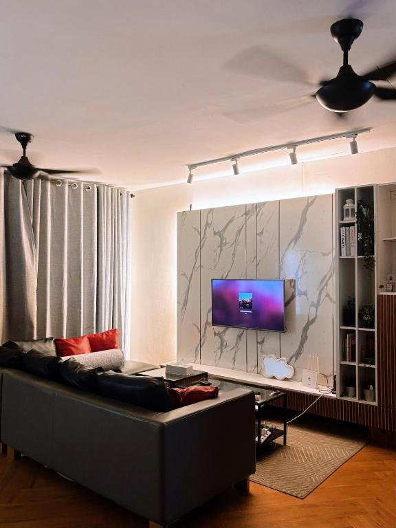 Χώρος καθιστικού στο Mi Haven Homestay Seribong KB City