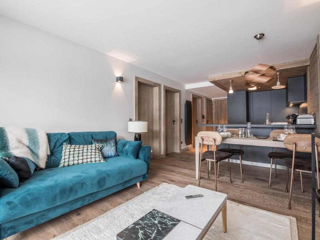 Khu vực ghế ngồi tại Charmant appartement au cœur de Courchevel, WIFI, bien-être inclus - FR-1-562-92