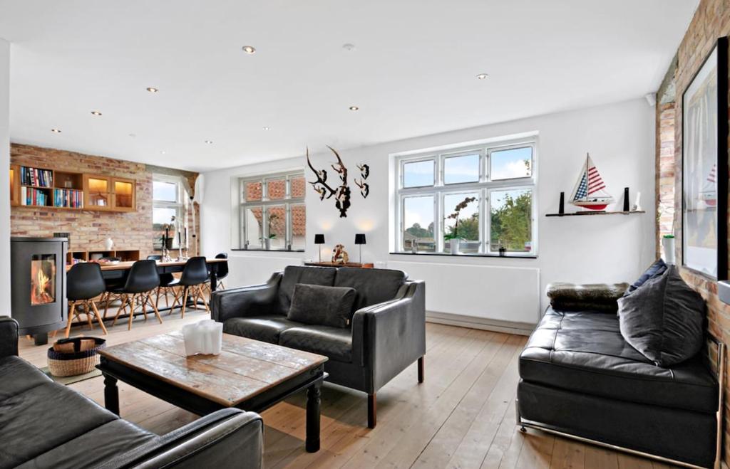 Posezení v ubytování Fiskerhus