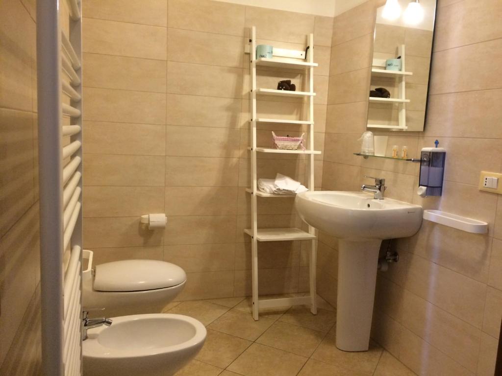Koupelna v ubytování Casa Pellis