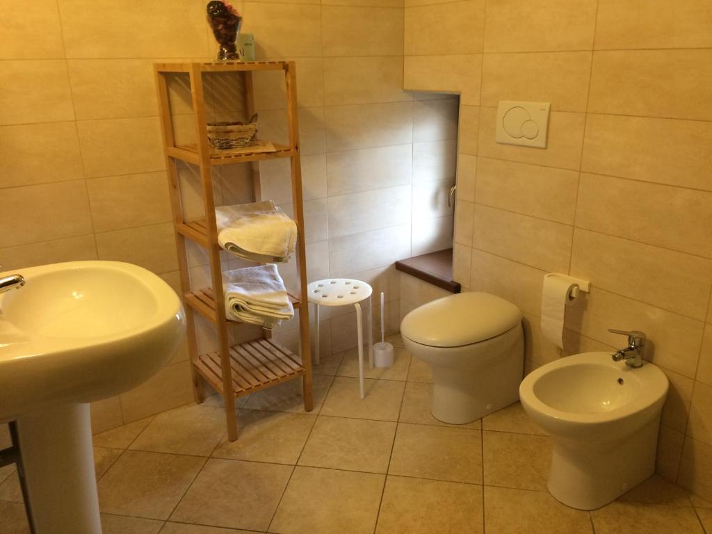 Koupelna v ubytování Casa Pellis