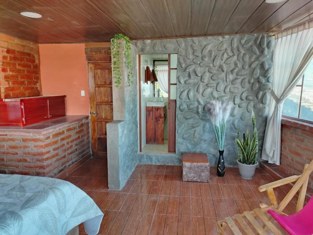 Χώρος καθιστικού στο Hospedaje Mágico Arcángel