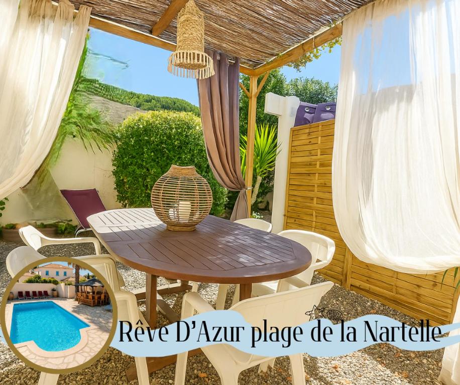 Fotografie z fotogalerie ubytování Rêve D'azur plage de la Nartelle, maison Julia avec Piscine partagée, Parking & Terrasse BBQ, Wifi et Draps Inclus v destinaci Sainte-Maxime