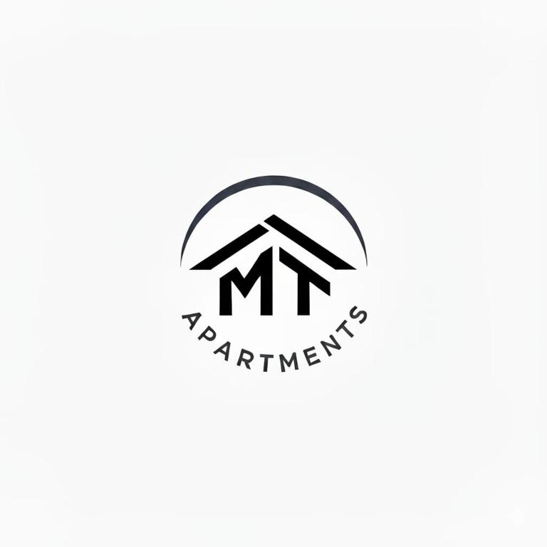 a logo for a real estate company with a house at MT-Apartments in Bollate
