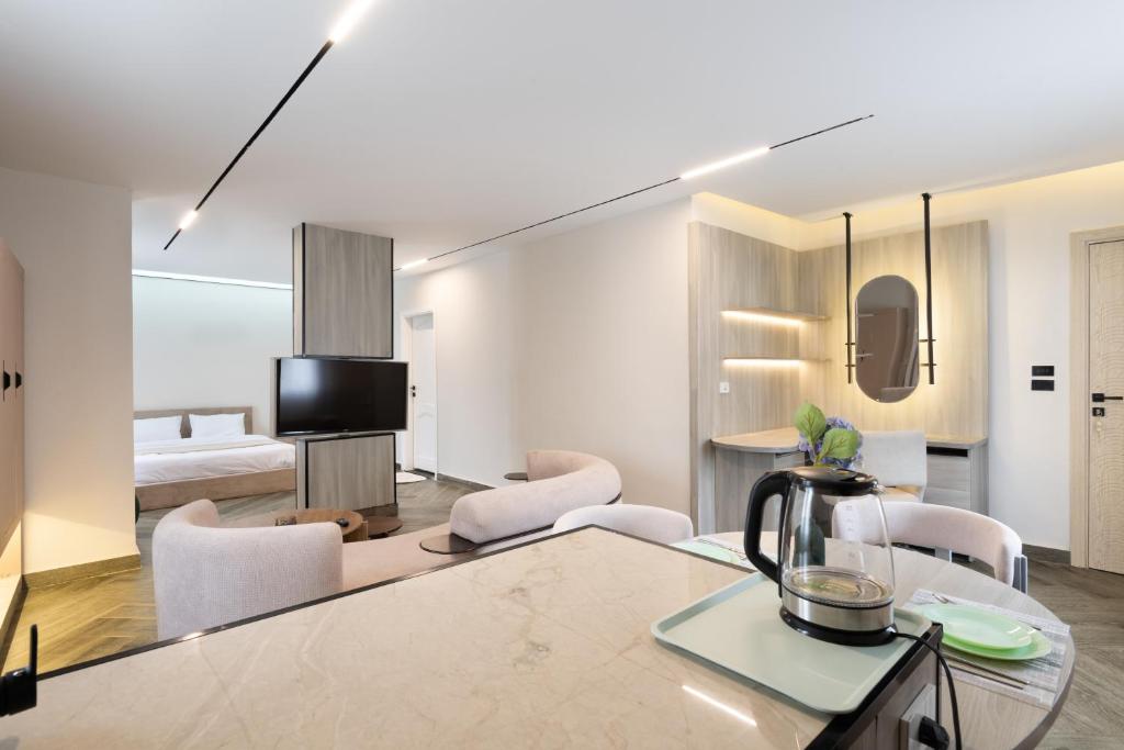 TV a/nebo společenská místnost v ubytování Hayah Inn Cairo - Rehab City