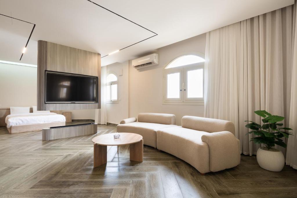 Postel nebo postele na pokoji v ubytování Hayah Inn Cairo - Rehab City