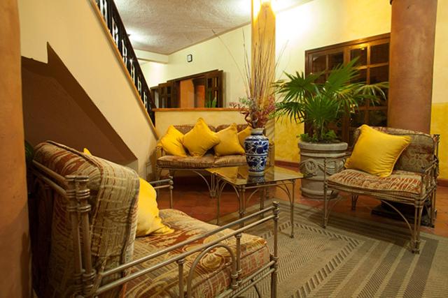 Istumisnurk majutusasutuses Hotel Plaza Copan
