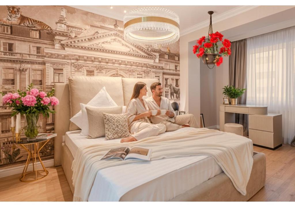 Ένα ή περισσότερα κρεβάτια σε δωμάτιο στο Serene Luxe 1BR Apartment by Blvd 44B1