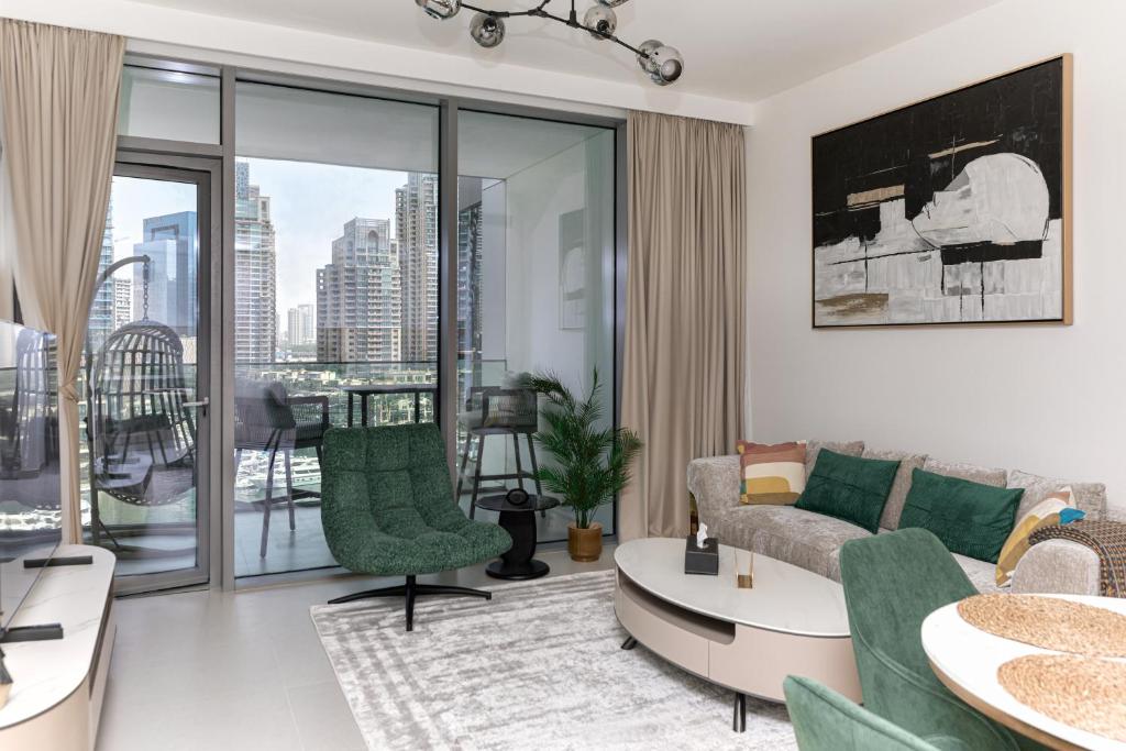 لابی و فضای عمومی BRAND NEW FULL MARINA VIEW 1BR Apartment at LIV Marina - تصویر ۵