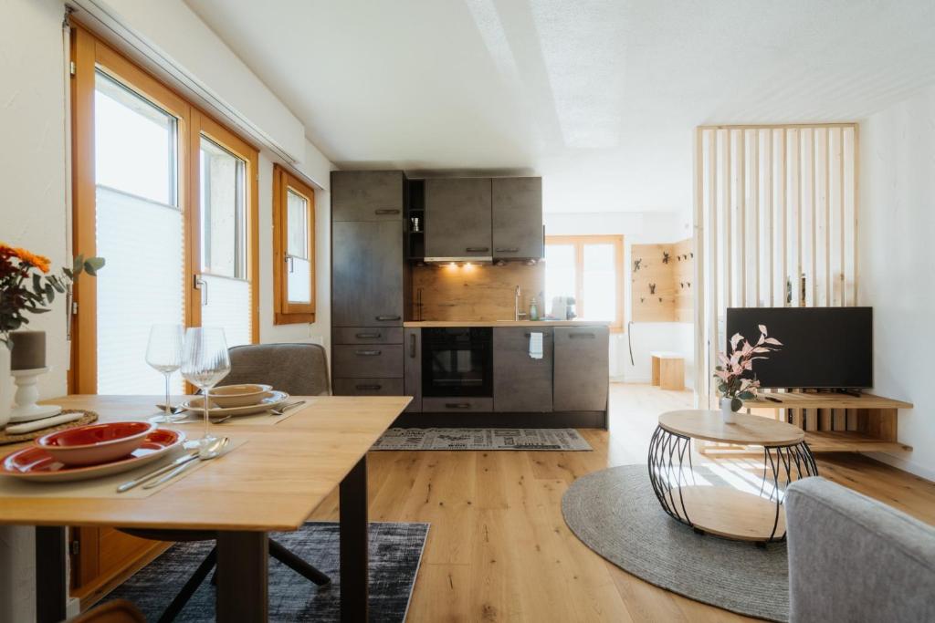 TV a/nebo společenská místnost v ubytování Apartment Kleines Daheim