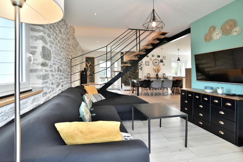 Et opholdsområde på Ty Kastine - Charmante maison pour 10