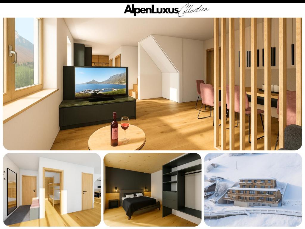 Μια τηλεόραση ή/και κέντρο ψυχαγωγίας στο SKYLINE Chalet - Opening December 2025